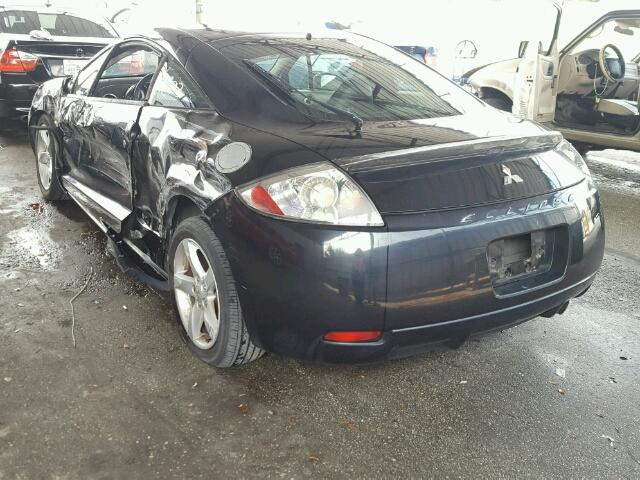 4A3AK24F07E046544 - 2007 MITSUBISHI ECLIPSE GS BLACK photo 3