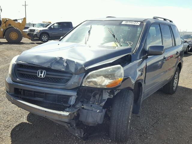 5FNYF18605B057193 - 2005 HONDA PILOT GRAY photo 2