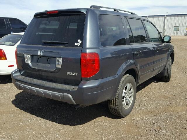 5FNYF18605B057193 - 2005 HONDA PILOT GRAY photo 4