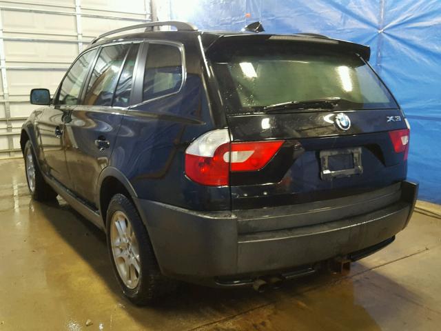 WBXPA73444WC43869 - 2004 BMW X3 2.5I BLACK photo 3
