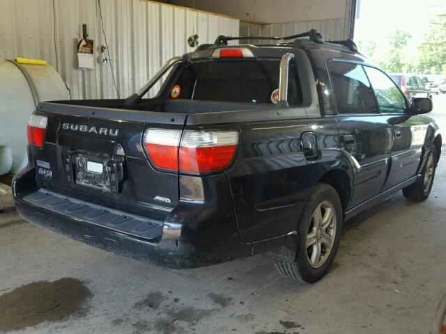 4S4BT62C966101274 - 2006 SUBARU BAJA SPORT BLACK photo 4