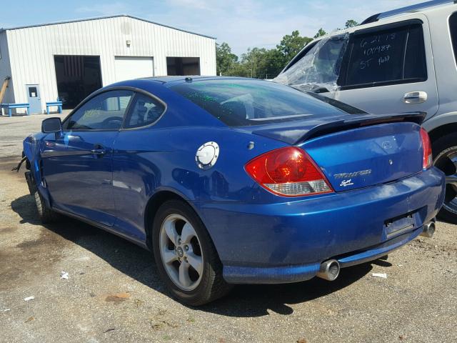 KMHHM65D45U159749 - 2005 HYUNDAI TIBURON BLUE photo 3