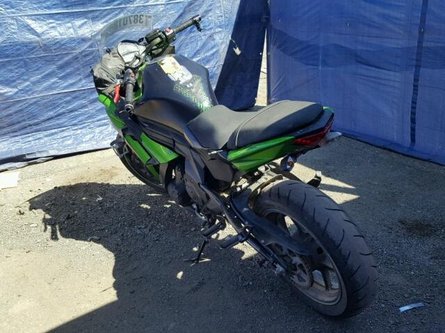 JKAEXEE15EDA15767 - 2014 KAWASAKI EX650 E GREEN photo 3