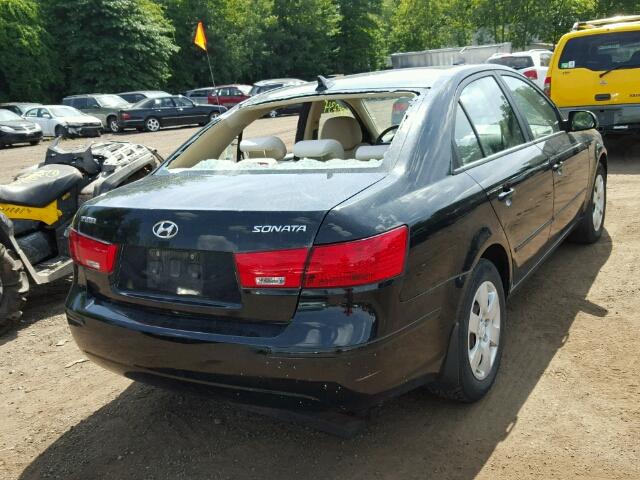 5NPET46C79H568381 - 2009 HYUNDAI SONATA GLS BLACK photo 4