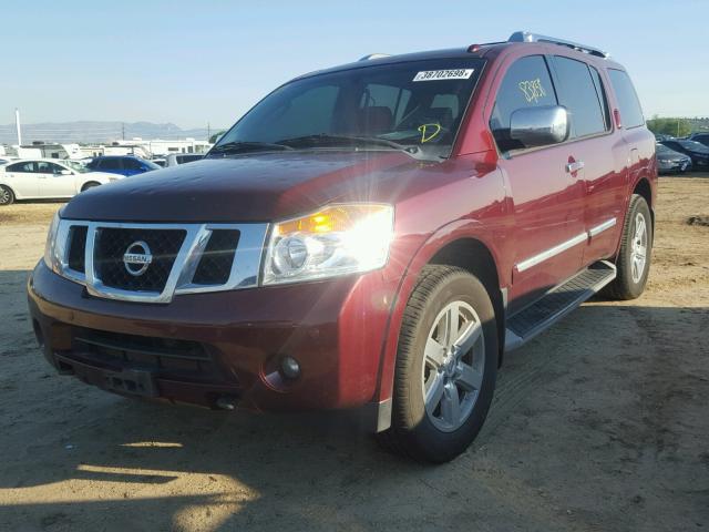 5N1BA0NE0AN623497 - 2010 NISSAN ARMADA PLA MAROON photo 2