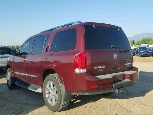 5N1BA0NE0AN623497 - 2010 NISSAN ARMADA PLA MAROON photo 3