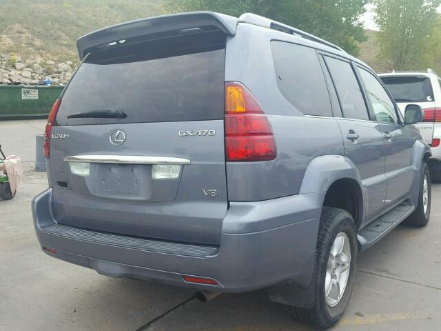 JTJBT20X250076946 - 2005 LEXUS GX BLUE photo 4