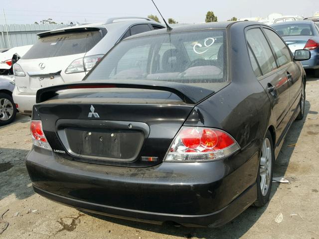 JA3AJ66F74U031047 - 2004 MITSUBISHI LANCER RAL BLACK photo 4