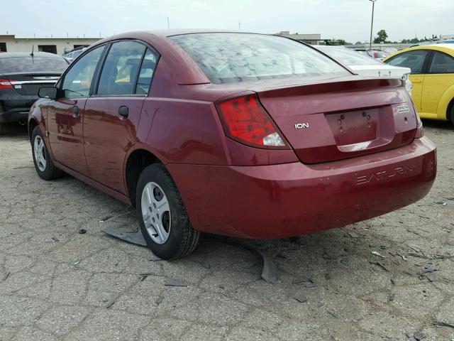 1G8AF52F14Z131354 - 2004 SATURN ION LEVEL MAROON photo 3