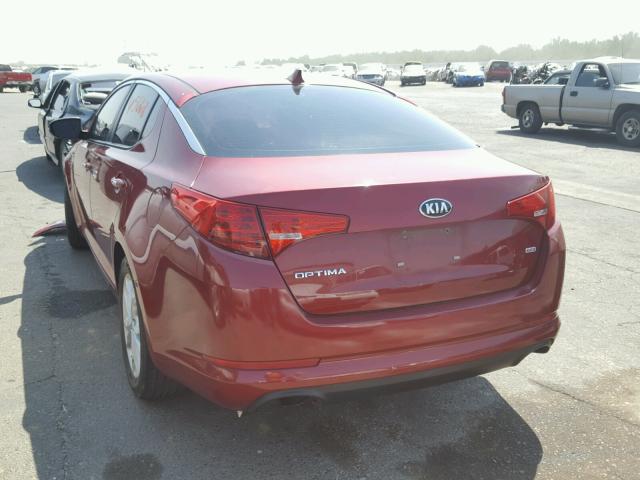 5XXGM4A78DG207486 - 2013 KIA OPTIMA LX RED photo 3