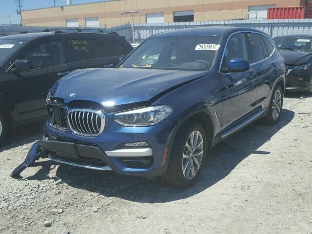 5UXTR9C56JLC81785 - 2018 BMW X3 XDRIVEM 蓝色 照片 2