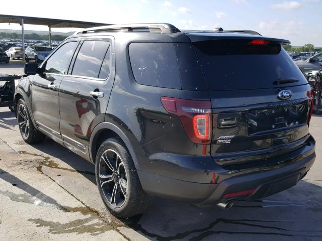 1FM5K8GT7EGB84569 - 2014 FORD EXPLORER S BLACK photo 3