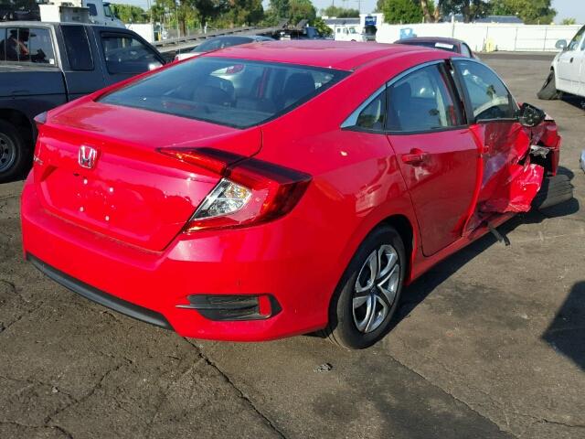 2HGFC2F53HH518774 - 2017 HONDA CIVIC LX RED photo 4