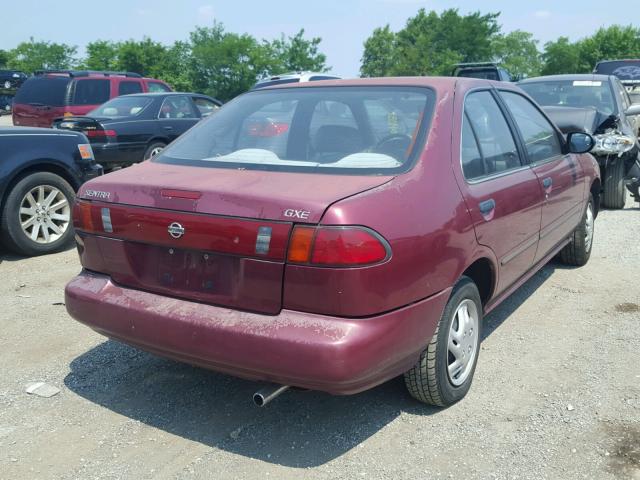 1N4AB41D0TC796071 - 1996 NISSAN SENTRA E MAROON photo 4