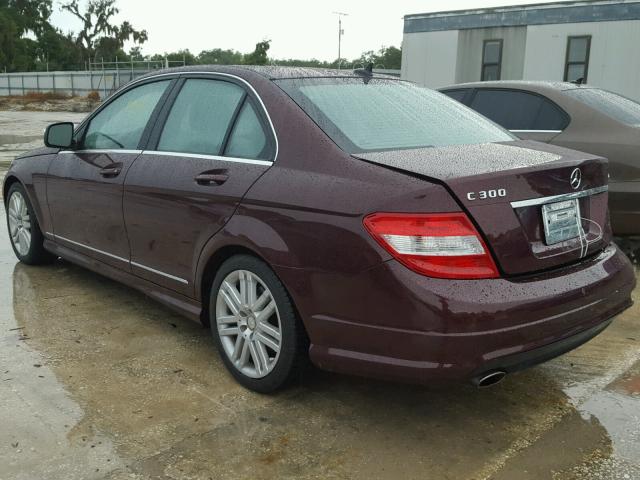 WDDGF81X28F078446 - 2008 MERCEDES-BENZ C 300 4MAT MAROON photo 3