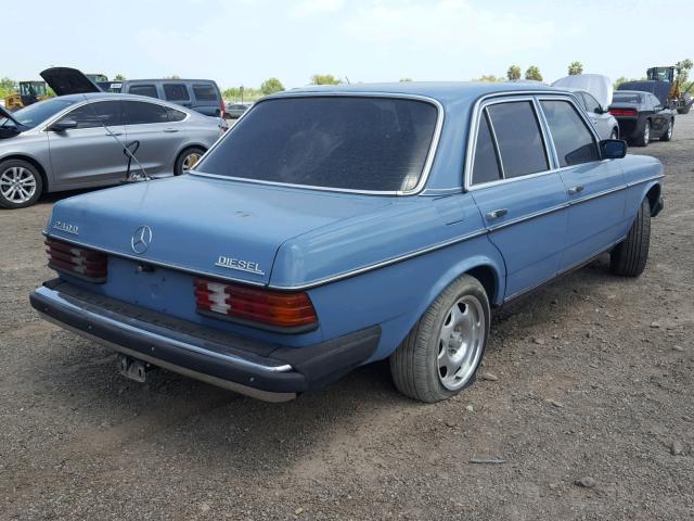 WDBAB23A5CB305967 - 1982 MERCEDES-BENZ 240 D BLUE photo 4