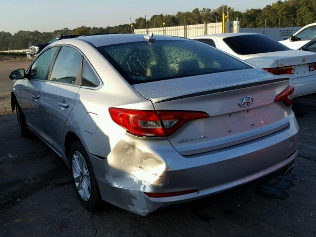 5NPE24AF0FH062102 - 2015 HYUNDAI SONATA SILVER photo 3