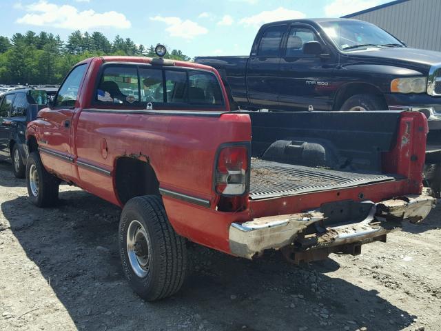 1B7KF26Z8SS249131 - 1995 DODGE RAM 2500 RED photo 3