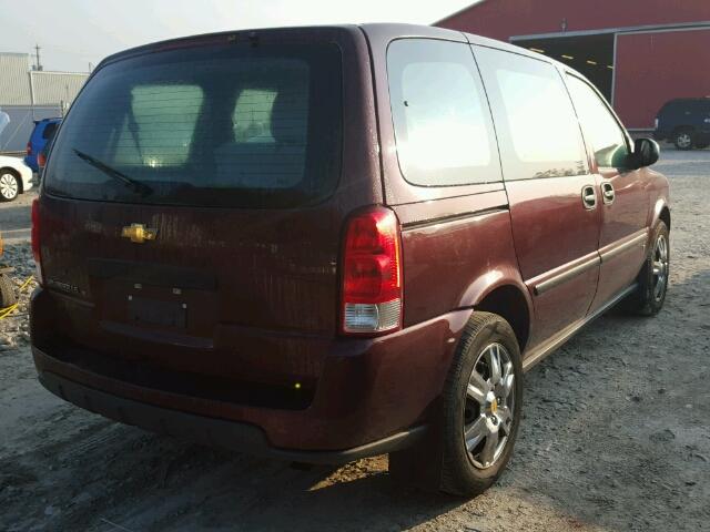 1GNDU23178D133694 - 2008 CHEVROLET UPLANDER L BURGUNDY photo 4