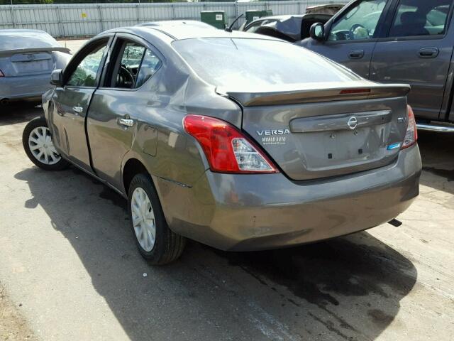 3N1CN7APXDL844609 - 2013 NISSAN VERSA GRAY photo 3