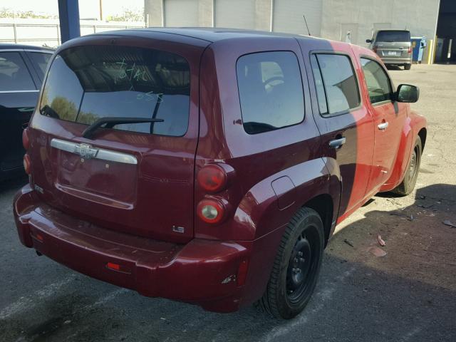 3GNDA13D57S557452 - 2007 CHEVROLET HHR LS MAROON photo 4