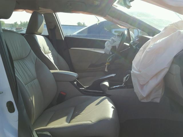 19XFB2F95FE082992 - 2015 HONDA CIVIC EXL WHITE photo 5