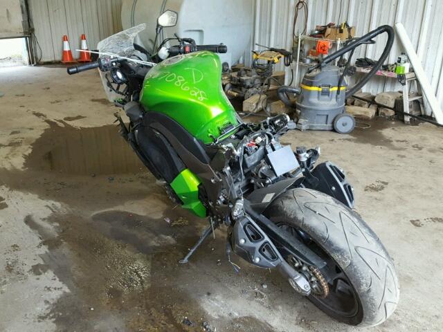 JKAZXCG17CA013808 - 2012 KAWASAKI ZX1000 G GREEN photo 3