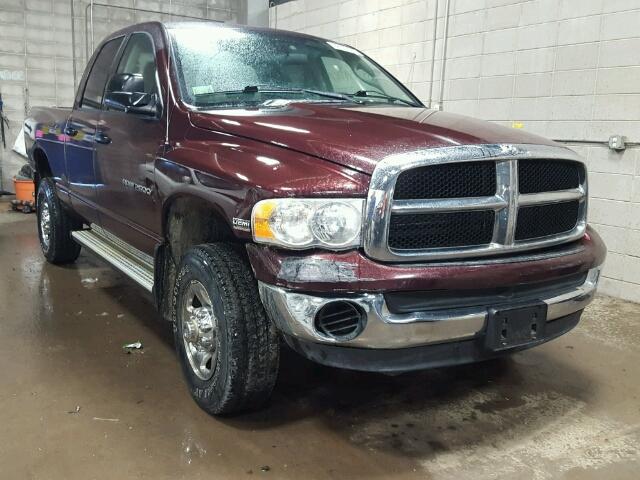 3D7KU28D04G177316 - 2004 DODGE RAM 2500 MAROON photo 1