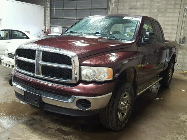 3D7KU28D04G177316 - 2004 DODGE RAM 2500 MAROON photo 2