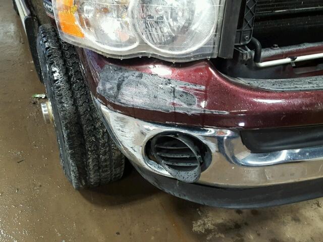 3D7KU28D04G177316 - 2004 DODGE RAM 2500 MAROON photo 9