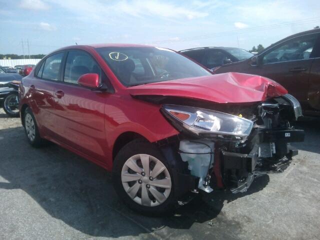 3KPA24AB5JE062749 - 2018 KIA RIO LX RED photo 1