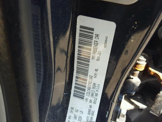 1C3LC46KX7N511642 - 2007 CHRYSLER SEBRING BLUE photo 10