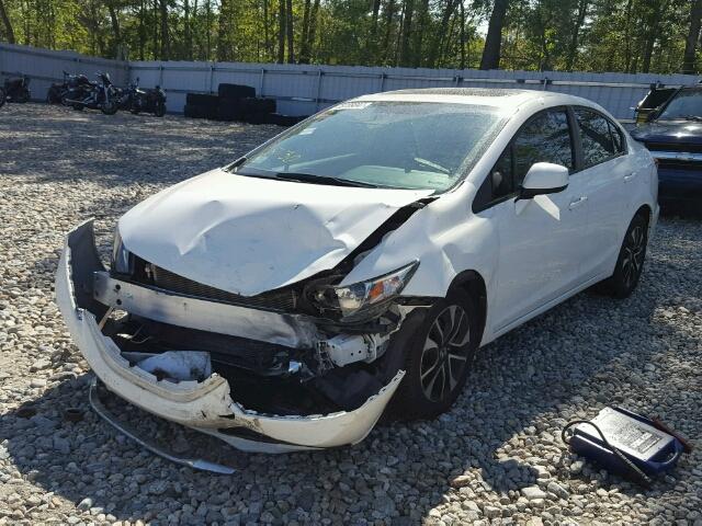 2HGFB2F81DH521633 - 2013 HONDA CIVIC EX WHITE photo 2