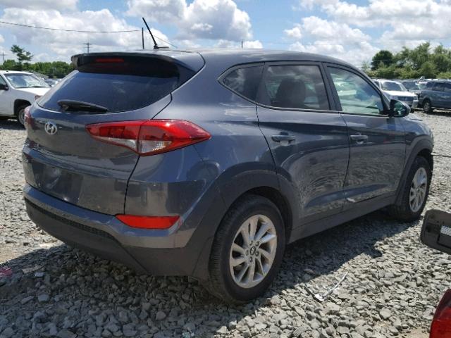 KM8J23A44HU397195 - 2017 HYUNDAI TUCSON SE GRAY photo 4