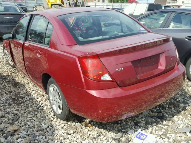 1G8AJ52F64Z171282 - 2004 SATURN ION LEVEL MAROON photo 3