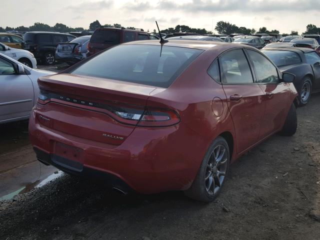 1C3CDFBB9FD116564 - 2015 DODGE DART SXT RED photo 4