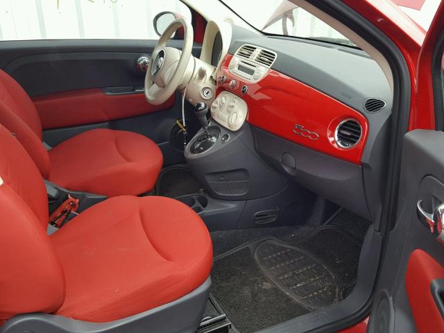 3C3CFFAR1CT110725 - 2012 FIAT 500 POP RED photo 5