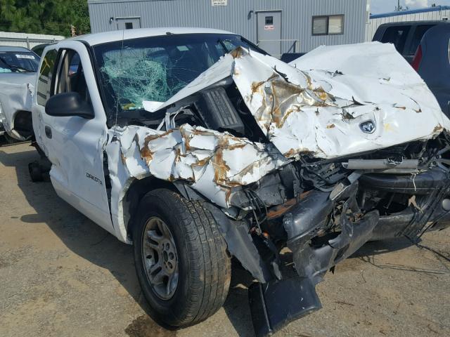 1B7GL12X22S694865 - 2002 DODGE DAKOTA BAS WHITE photo 1