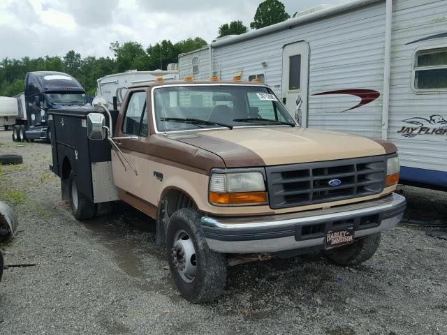 1FDLF47F2VEB11135 - 1997 FORD F SUPER DU BROWN photo 1