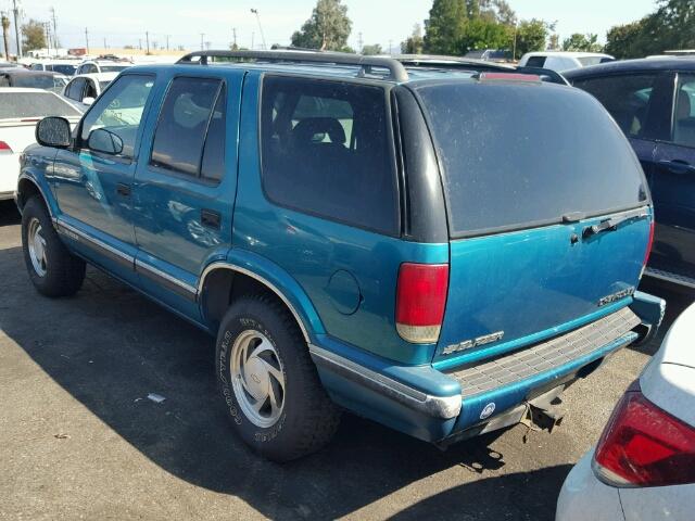 1GNDT13W3T2143328 - 1996 CHEVROLET BLAZER TURQUOISE photo 3