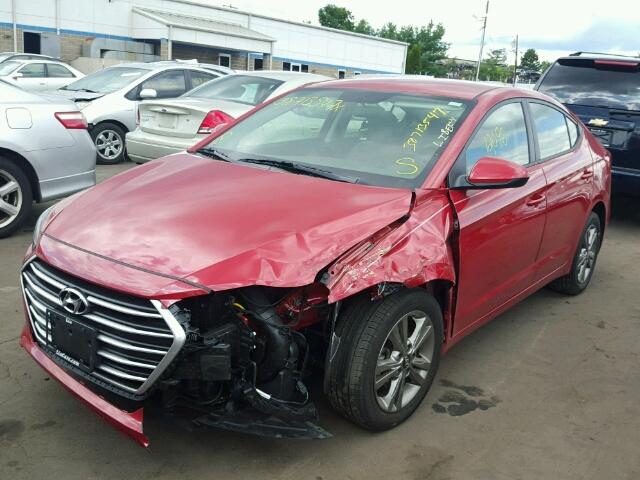 5NPD84LF2HH104604 - 2017 HYUNDAI ELANTRA SE RED photo 2