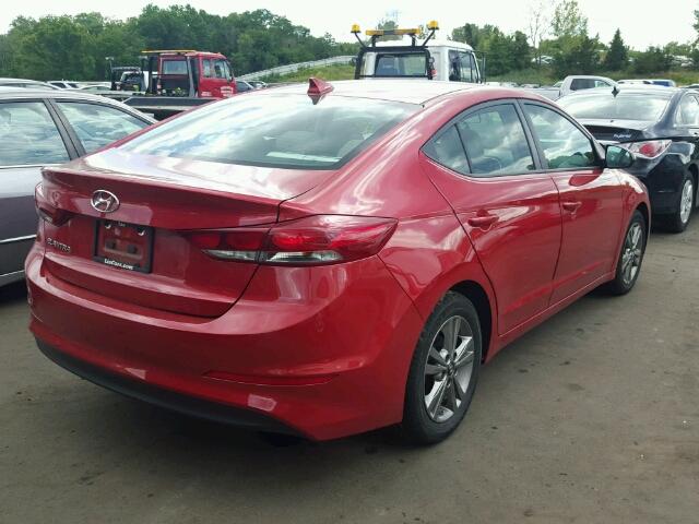 5NPD84LF2HH104604 - 2017 HYUNDAI ELANTRA SE RED photo 4