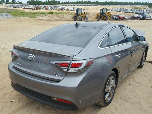 KMHE34L30HA065586 - 2017 HYUNDAI SONATA HYB GRAY photo 4