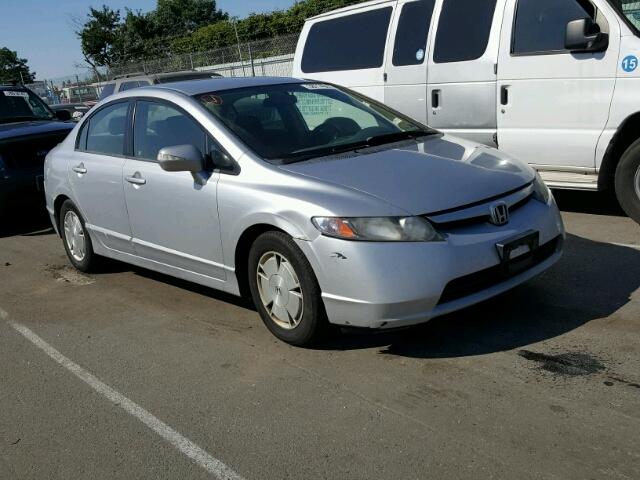 JHMFA36267S030988 - 2007 HONDA CIVIC HYBR GRAY photo 1