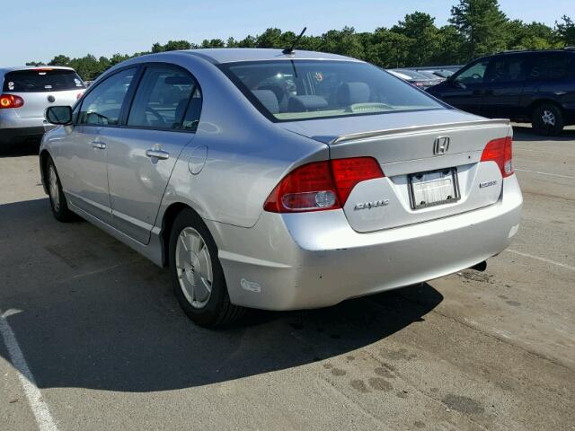 JHMFA36267S030988 - 2007 HONDA CIVIC HYBR GRAY photo 3