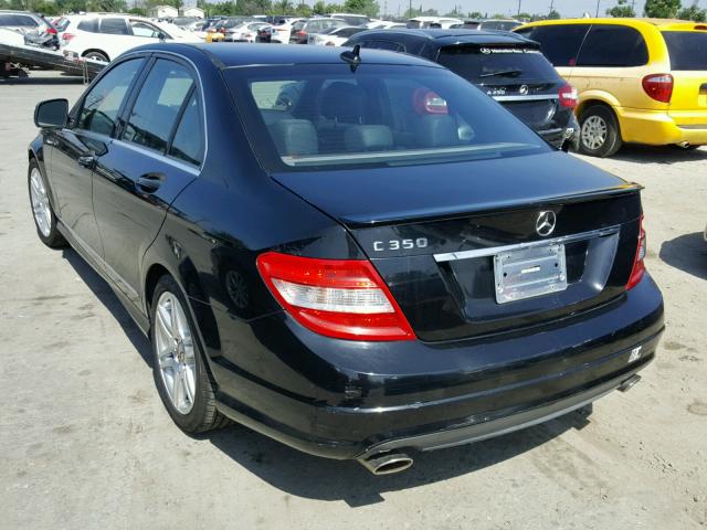 WDDGF56XX8F170122 - 2008 MERCEDES-BENZ C 350 BLACK photo 3