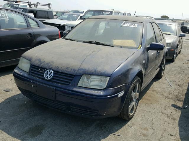 3VWSE69MX2M032857 - 2002 VOLKSWAGEN JETTA GLS BLUE photo 2