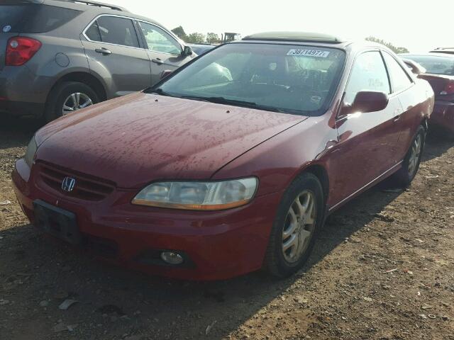 1HGCG22522A036445 - 2002 HONDA ACCORD EX RED photo 2