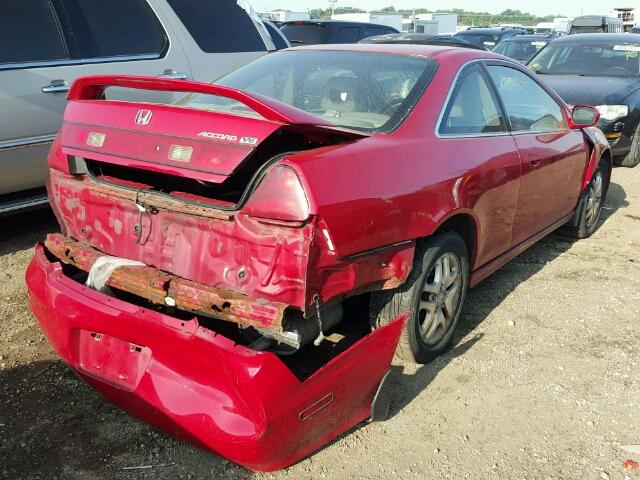 1HGCG22522A036445 - 2002 HONDA ACCORD EX RED photo 4