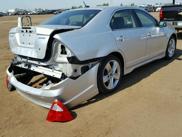 3FAHP0KC5BR112257 - 2011 FORD FUSION SPO SILVER photo 4